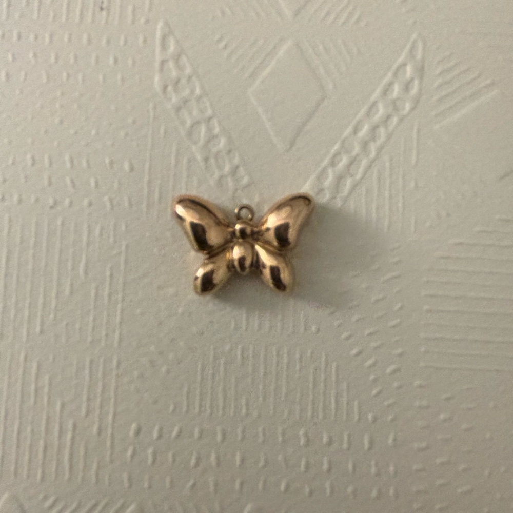 14k gold butterfly charm